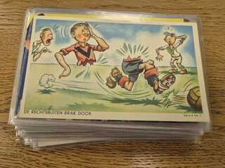 Historische ansichtkaarten o.a. met humor en sport – ca 1900-1960